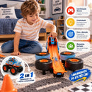 Monster Truck 2 em 1 | Controle Remoto + Pista Lançadora