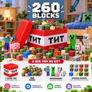 Blocos Magnéticos de Construção | Kit Completo 260 Peças + Caixa TNT