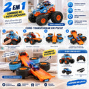 Monster Truck 2 em 1 | Controle Remoto + Pista Lançadora