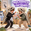 Fantasia de Dinossauro | Cabeça 3D + Espinha com Cauda